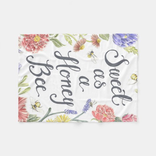 Zoet als een honingbijenvanger fleece deken (Voorkant (Horizontaal))