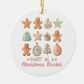 Zoet als een kerstkoekje keramisch ornament (Voorkant)