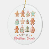 Zoet als een kerstkoekje keramisch ornament (Links)