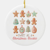 Zoet als een kerstkoekje keramisch ornament (Achterkant)