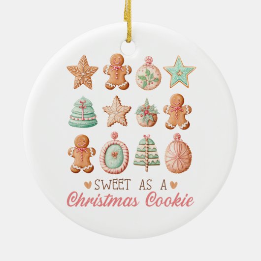 Zoet als een kerstkoekje keramisch ornament (Achterkant)