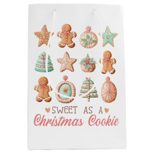 Zoet als een kerstkoekje medium cadeauzakje