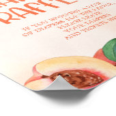 Zoet als een Peach Baby shower Diaper Raffle Sign Poster (Hoek)