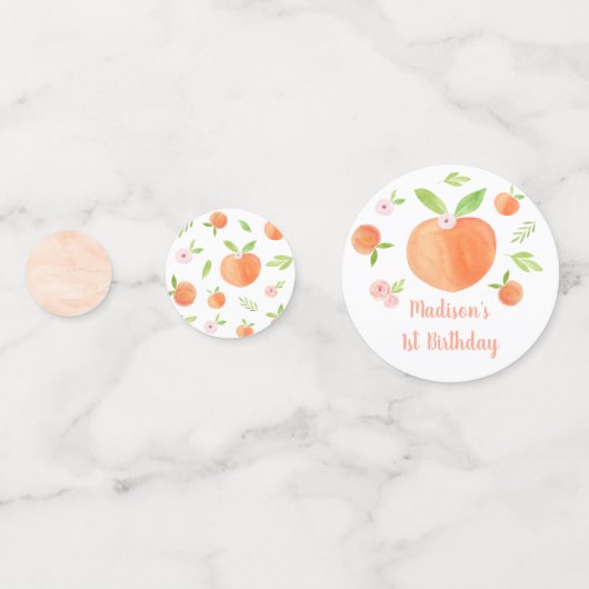 Zoet als een peach Birthday Confetti (Achterkanten)