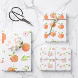 Zoet als een peach Birthday Inpakpapier Vel