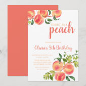 Zoet als een Peach Birthday Kaart (Voorkant / Achterkant)