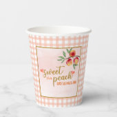Zoet als een Peach Birthday Paper Cups Papieren Bekers (Achterkant)