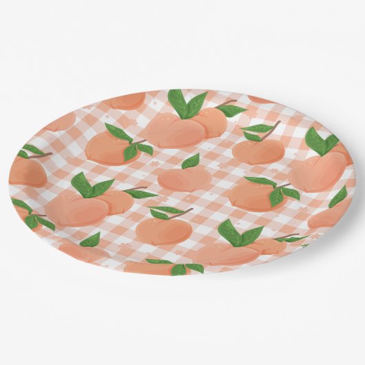 Zoet als een Peach Birthday Papieren Bordje (Gekanteld)