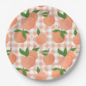 Zoet als een Peach Birthday Papieren Bordje (Voorkant)