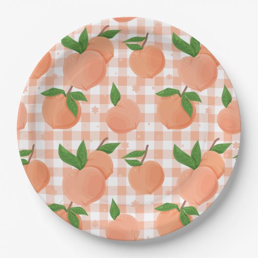 Zoet als een Peach Birthday Papieren Bordje (Voorkant)