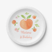 Zoet als een peach Birthday Papieren Bordje (Voorkant)
