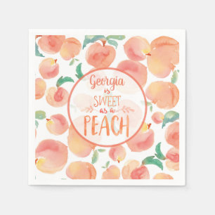 Zoet als een Peach Birthday Party Napkins Servet