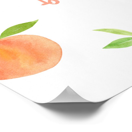 Zoet als een peach Birthday Poster (Hoek)