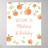 Zoet als een peach Birthday Poster (Voorkant)