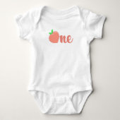 Zoet als een Peach Birthday Romper (Voorkant)