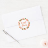 Zoet als een Peach Birthday Ronde Sticker (Envelop)
