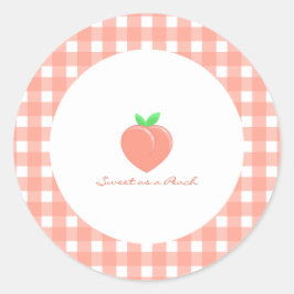 Zoet als een Peach Birthday Ronde Sticker