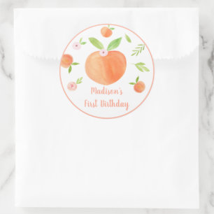 Zoet als een peach Birthday Ronde Sticker