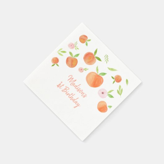 Zoet als een peach Birthday Servet (Hoek)