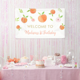 Zoet als een peach Birthday Spandoek