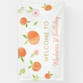 Zoet als een peach Birthday Spandoek (Verticaal)