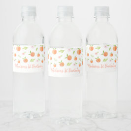 Zoet als een peach Birthday Waterfles Etiket
