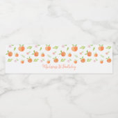 Zoet als een peach Birthday Waterfles Etiket (Enkel label)