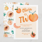 Zoet als een peach draait twee kaart (Voorkant / Achterkant)