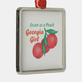 Zoet als een Peach Georgia Gire Metalen Ornament (Rechts)