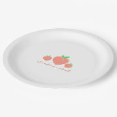Zoet als een Peach Girly Verjaardag Papieren Bordje (Gekanteld)