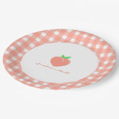 Zoet als een Peach Girly Verjaardag Papieren Bordje (Gekanteld)