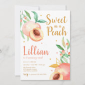 Zoet als een Peach Greenery Birthday Kaart (Voorkant)