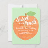 Zoet als een Peach Kids Verjaardag Kaart (Voorkant)