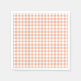 Zoet als een Peach plaid Verjaardag Servet