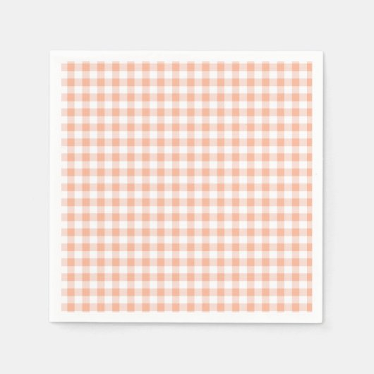 Zoet als een Peach plaid Verjaardag Servet (Voorkant)