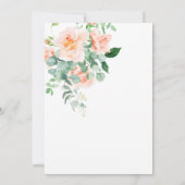 Zoet als een Peach Waterverf Rozen Lijst Weddensch Kaart (Achterkant)