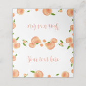 Zoet als een perzik 1e verjaardag Food Place Card Plaatskaartje (Buitenkant ongevouwen)