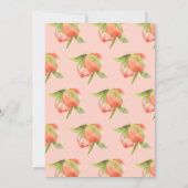 Zoet als een perzik 1e verjaardag uitnodigingen (Achterkant)