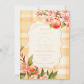 Zoet als een perzik Baby shower Kaart (Voorkant)