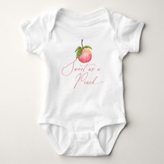 Zoet als een perzik Baby shower Romper (Voorkant)