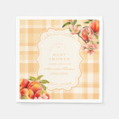 Zoet als een perzik Baby shower Servet (Voorkant)