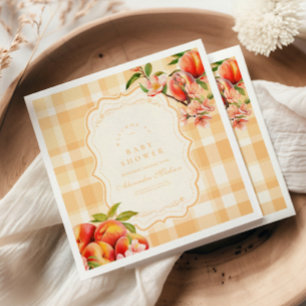 Zoet als een perzik Baby shower Servet