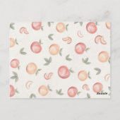 Zoet als een perzik baby shower uitnodigen briefkaart (Achterkant)