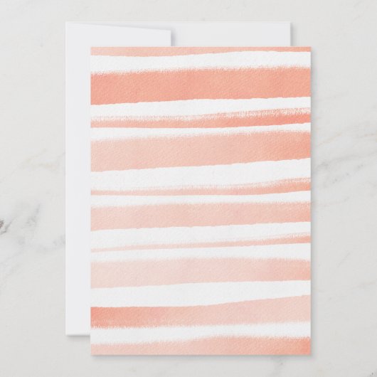 Zoet als een perzik eerste verjaardag uitnodiging (Achterkant)