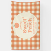 Zoet als een perzik fruit roze Sinaasappel verjaar Spandoek (Verticaal)