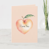 Zoet als een perzik hart liefde kaart (Voorkant)