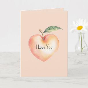 Zoet als een perzik hart liefde kaart
