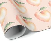 Zoet als een Perzik Hart Verjaardag Cadeaupapier (Rol Hoek)