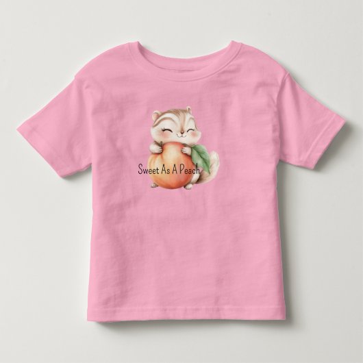 Zoet als een perzik kinder shirts (Voorkant)