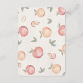 Zoet als een perzik luier loterij uitnodiging invo informatiekaartje (Achterkant)